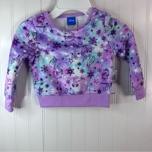 NWT Disney Elsa & Anna Purple Art Top Size 2T Super Soft